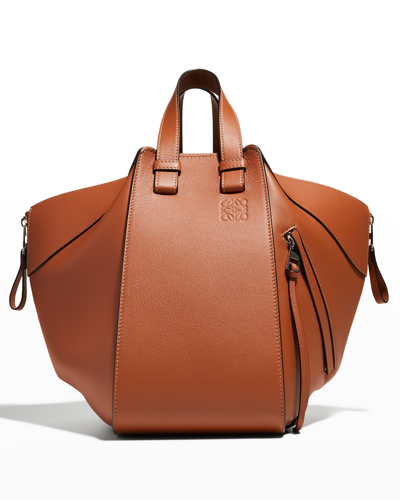 Loewe Hammock Small Top-handle Bag In Leather In Tan