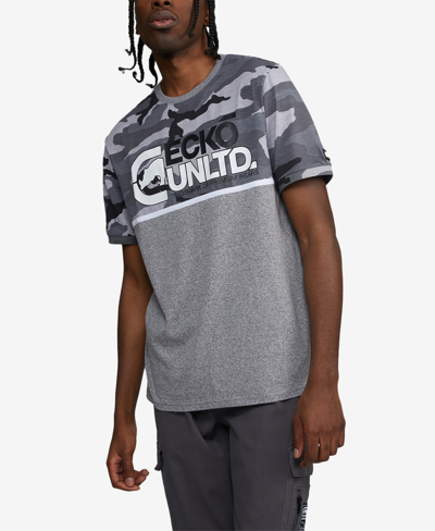 Ecko Unltd Men's Big And Tall Short Sleeve Future Rok T-shirt In Gray