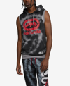 Ecko Unltd Men's Big And Tall Sleeveless Star Burst Muscle Hoodie In Gray