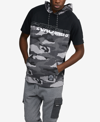 ECKO UNLTD MEN'S SHORT SLEEVE HALF CAM HOODIE