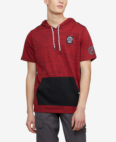 Ecko Unltd Men's Big And Tall Short Sleeve Side Car Hoodie In Red