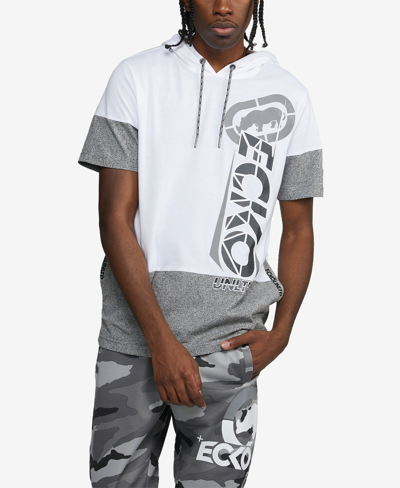 Ecko Unltd Men's Short Sleeve Empower Hoodie In White