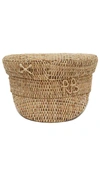 Ruslan Baginskiy Monogram Embellished Baker Boy Cap In Natural Straw