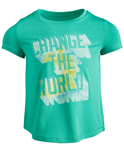 Id Ideology Kids' Toddler & Little Girls Change The World T-shirt, Created For Macy's In True Green