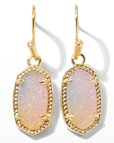 Kendra Scott Lee Agate Drop Earrings In Pink Water