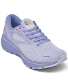 Brooks Women's Ghost 14 Wide Width Running Sneakers From Finish Line In Lilac/purple