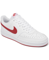 Nike Court Vision Low Top Sneakers In White/university Red