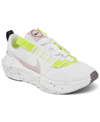 Nike Women's Crater Impact Casual Sneakers From Finish Line In White/pink Glaze