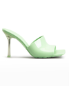 Bottega Veneta Stretch Mules With Squared Toe And Stiletto Heel In Pistachio