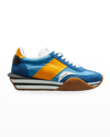 Tom Ford Men's James Colorblock Platform Low-top Sneakers In Hazel
