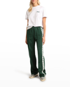 Golden Goose Crewneck Star Logo T-shirt In Optic White Green