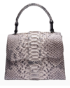 Adriana Castro La Marguerite Mini Python Top-handle Bag In Natural
