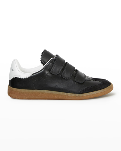 Isabel Marant Beth Grip Strap Trainers In Black