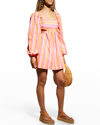 REBECCA VALLANCE MIMI STRIPED MINI DRESS