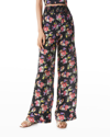 ALICE AND OLIVIA WILLIS FLORAL PAJAMA PANTS W/ PIPING