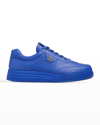 Givenchy Men's Leather 4g-logo Low-top Sneakers In Ocean Blue