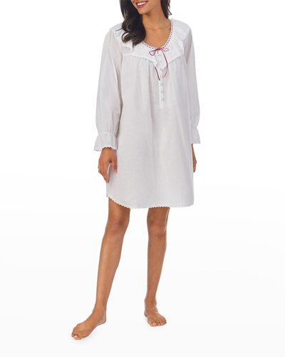 Eileen West Cotton Lawn Short Nightgown In White