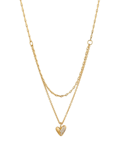 Ava Nadri Women's Heart Drop Necklaces In Gold-plated