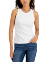 Inc International Concepts Women's Ribbed Crewneck Tank, Created For Macy's In Roasted Squash