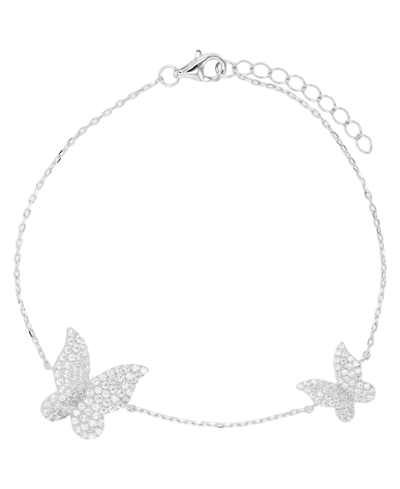 Macy's Butterfly Anklet In 14k Gold Plated Or Sterling Silver