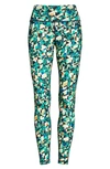 Sweaty Betty Power Pocket Workout Leggings In Green Geo Maze Print
