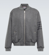 THOM BROWNE 4-BAR WOOL AND CASHMERE DOWN JACKET