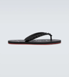 Christian Louboutin Man Thong Sandal Black Size 8 Rubber In Black