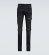 Amiri Aloha Low-rise Skinny Jeans In Aged Black