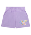 Moschino Logo-print Elasticated Shorts In Purple