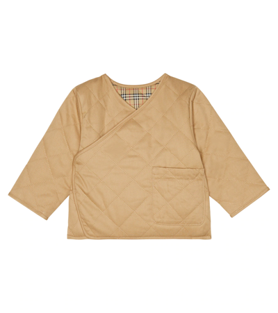 Burberry Babies' Vintage Check正反两穿夹克 In Beige