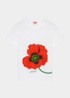 Kenzo Poppy Graphic-print T-shirt In White