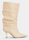 MALONE SOULIERS SLOUCHY CALFSKIN PULL-ON BOOTS