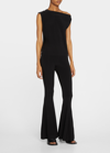 Norma Kamali Stud-embellished Stretch-jersey Leggings In Black
