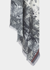 Shop Pierre-louis Mascia Mascia Aloe Ultrawash Silk Scarf In Black