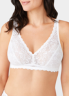 Wacoal Wacol Soft Sense Wireless Lace Bralette In White