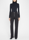 Bottega Veneta Turtleneck Technoskin Sweater In Nero