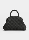 Bottega Veneta Mini Intrecciato Napa Top-handle Bag In 8425 Black-gold