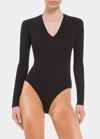 Wolford Vermont Jersey Thong Bodysuit In Black