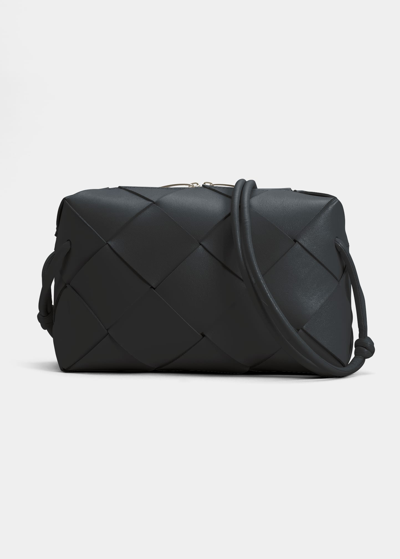Bottega Veneta Small Intrecciato Napa Camera Crossbody Bag In 8425 Black-gold