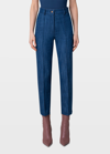 AKRIS PUNTO FERYN DENIM TAPERED-LEG PANTS