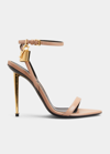 Tom Ford 105mm Lock Stiletto Sandals In Flesh