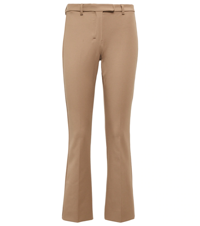 's Max Mara Umanita Mid-rise Cropped Trousers In Camel