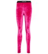 Tom Ford Stretch Velvet Signature Leggings In Fuxia