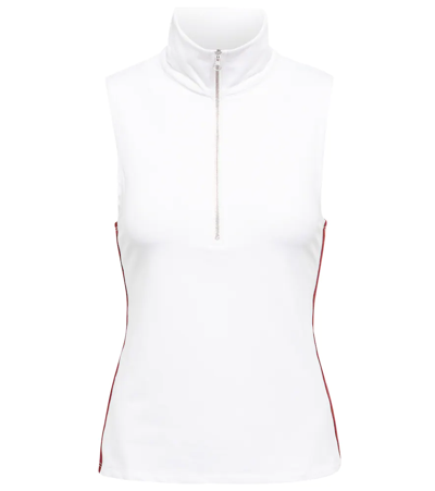 The Upside Match Player Sleeveless Stretch-woven Top In White