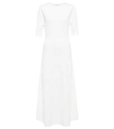 Gabriela Hearst Seymore Wool, Cashmere, And Silk-blend Jersey Midi Dress In Ivory