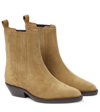 ISABEL MARANT DELENA SUEDE ANKLE BOOTS