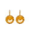 ILEANA MAKRI CROWN MEDIUM 18KT GOLD EARRINGS WITH CITRINES