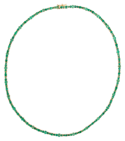 Ileana Makri Women's Rivulet 18k Yellow Gold & Emerald Necklace In Green