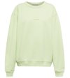 Acne Studios Fierre Logo-print Cotton-jersey Sweatshirt In Pastel Green