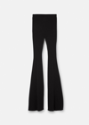 Versace Ribbed-knit Flared Trousers In Black